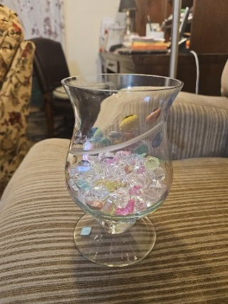 AD.  Partylite Hurricane Glass Pedestal
