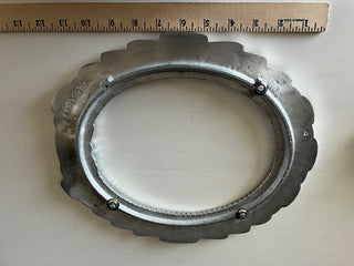 Vintage Mexican pewter oval bow frame RSV