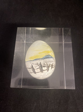 Painted egg in resi  by Kisber Canada RCD