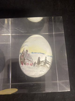Painted egg in resi  by Kisber Canada RCD