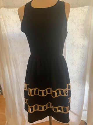 Vntg Anthropology Everleigh black cocktail dress MTS|127893