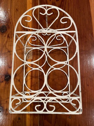 White Metal 4 Bottle Wine Rack ~MTS|111372