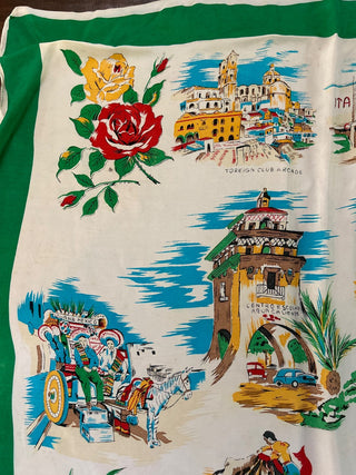 Vintage Mexico Souvenir Scarf    MTS