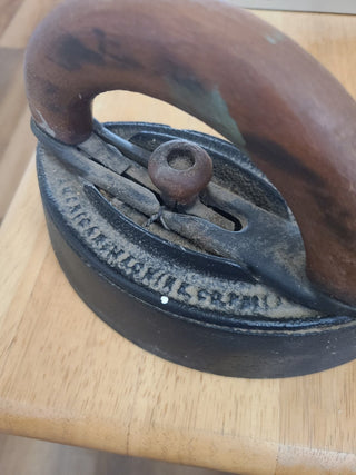 "Sadiron", Circa 1900s, Iron Base w/Wooden removable handle RCD
