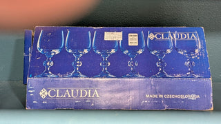 Claudia Czechoslovakia Old Packard Auto Glasses - SET 6 NEW IN BOX RSV