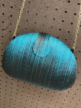 Turquoise Straw Chain Shoulder Bag RSV