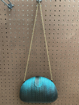 Turquoise Straw Chain Shoulder Bag RSV