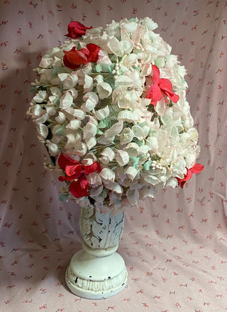 Pink Flowered Vintage Hat|57020
