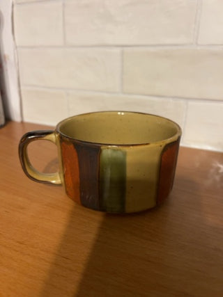 KW vintage 1970s otagiri style stoneware soup mug or chili bowl