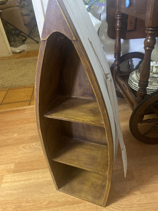Vintage Boat shaped Wood shelf RCD|106252