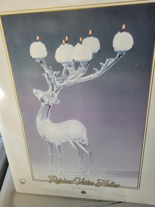 Dept 56 Glass Bubbled 18.5" Reindeer Votive Holder RCD|130641
