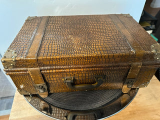 Suit Case Attaché Leather Vintage MTS