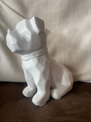 White Ceramic Buldog
