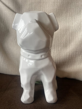 White Ceramic Buldog