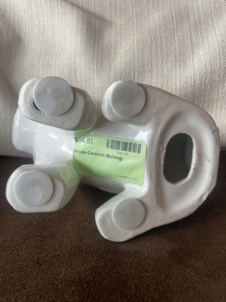 White Ceramic Buldog