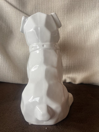 White Ceramic Buldog