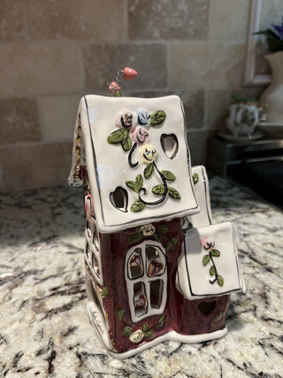 Blue Sky Clayworks "Love Lives Here" Candle House Holder RCD