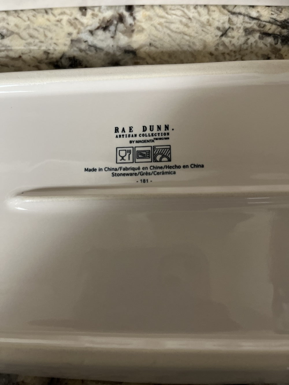 Rae Dunn 5 Piece Serving Set - Serve Platter & Dunk, Dip,Spread