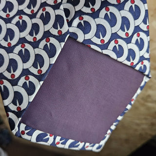 Men's - Stafford Blue/White/Red Geometric Necktie (BRI) - MTS|143106