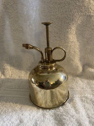Vintage Brass thumb spritzer pump can