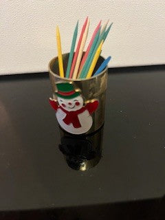 #2552 Snowman Toothpick Holder RSV