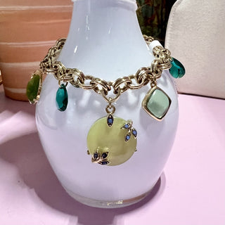 Monet Green Charm Bracelet MTS|104036