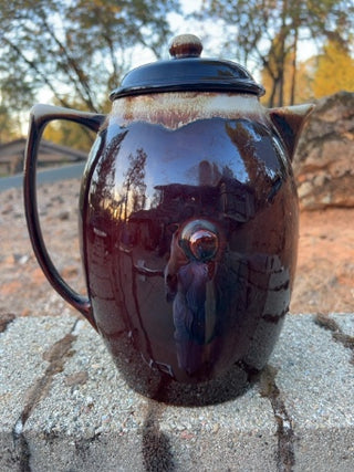 Pfaltzgraff "Gourmet Brown" (Brown Drip) Coffee Pot or Beverage Server with Lid (No. 312)