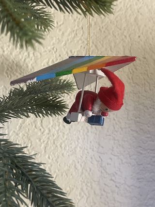 Vintage Santa Rainbow Hang Glider Ornament  RSV|127969