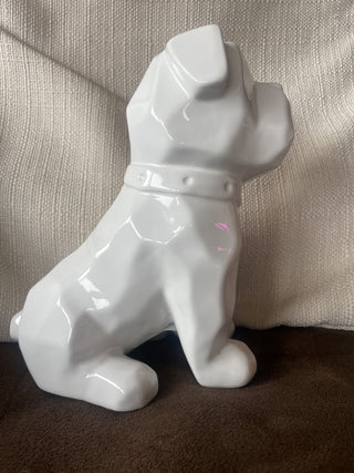 White Ceramic Buldog|68613
