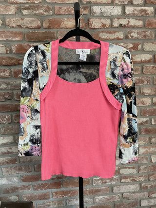 Once Again Pink Floral Top M 00920225 RCD|52678