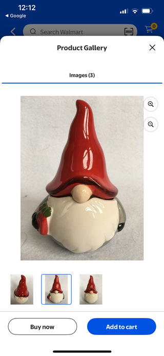 Whimsical Cupboard Strawberry St Christmas Gnome Red Hat W/ Lid|131594