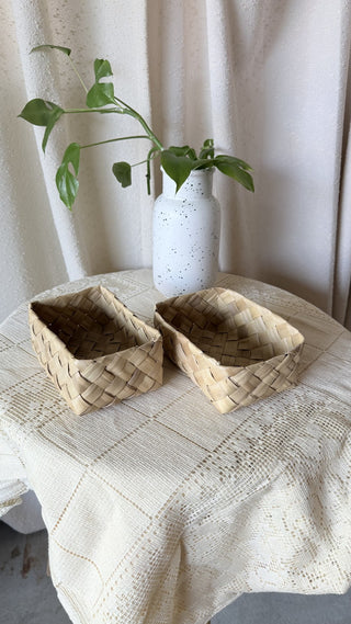 Grass Leaf Basket Set of 2 (LZD - RSV)|95815