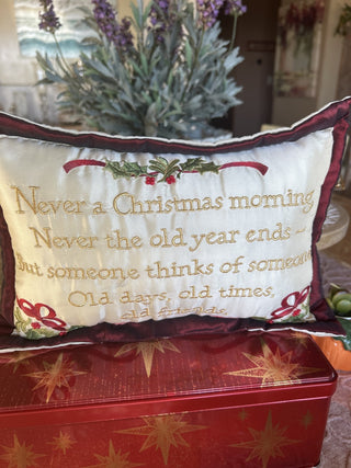 Home Christmas Morning Embroidered Petite 8" x 12" throw pillow_RSV|140097