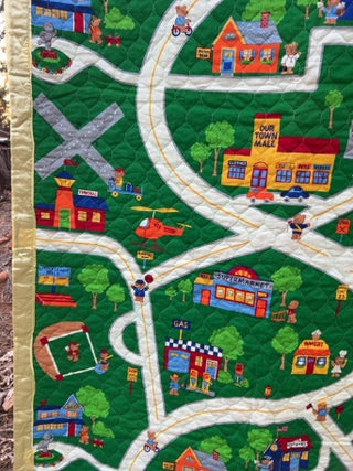 “Teddy Bear Town" playmat quilt