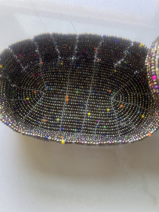 Handwoven Beaded Wire Trinket Box -RSV