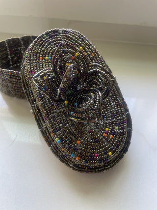 Handwoven Beaded Wire Trinket Box -RSV