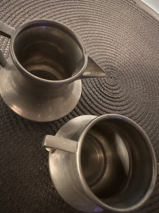 Cream Sugar Pewter Set MTS|128425