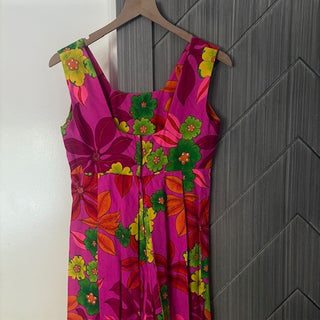 Pomare Tahiti Honololulu Vtg Floral Dress MTS|81454