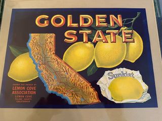 Golden State Authentic Citrus Farm Crate Label EC034 Framed EC034 MTS|100288
