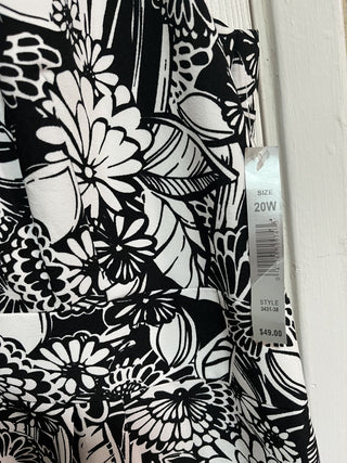 New with Tags Women's Sz. 20W Blk/White Floral Dress RCD|119497