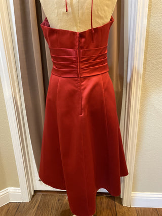 Stunning Alfred Angelo satin formal halter dress SZ 12 RCD