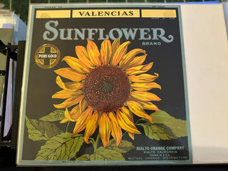 Sunflower Authentic Citrus Farm Crate Label EC103 MTS|100411