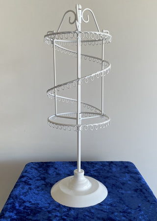 revolving earring organizer, white RSV|150019