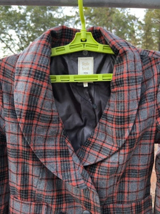 Style Book Plaid Blazer Size Small