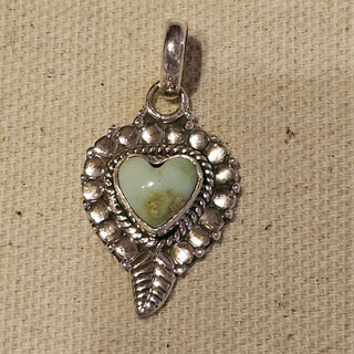 .925 silver green turquoise kingman pendant