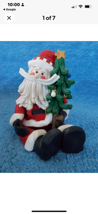 Clay Polymer Christmas Santa Claus Figurine-RSV|120502