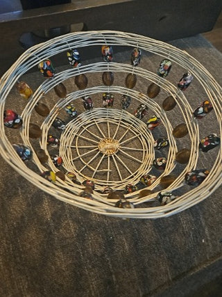 RM826-Beaded Wire Basket