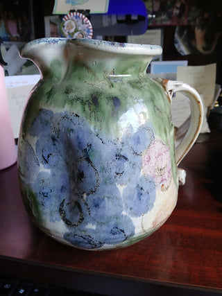 Ceramic Pottery Pitcher, Handmade
