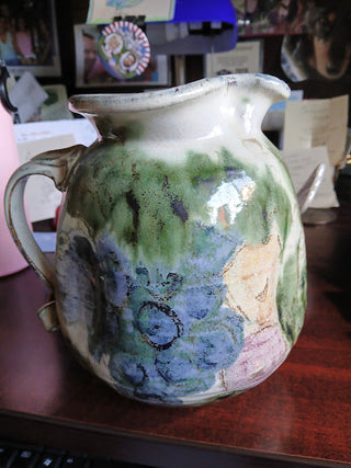 Ceramic Pottery Pitcher, Handmade