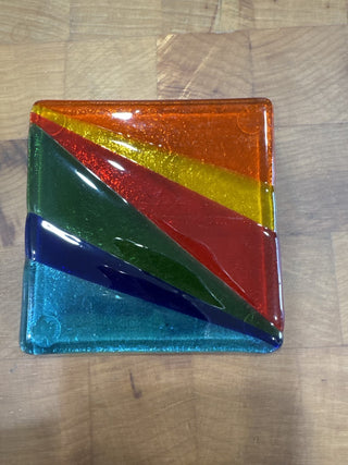 AJ - Rainbow Glass Coaster Set of 4 MTS|63517